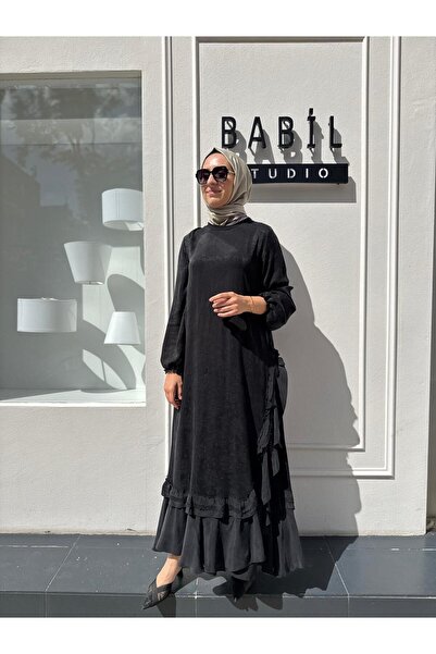 MissWhence 38806 Lace Detailed Women's Dress Black