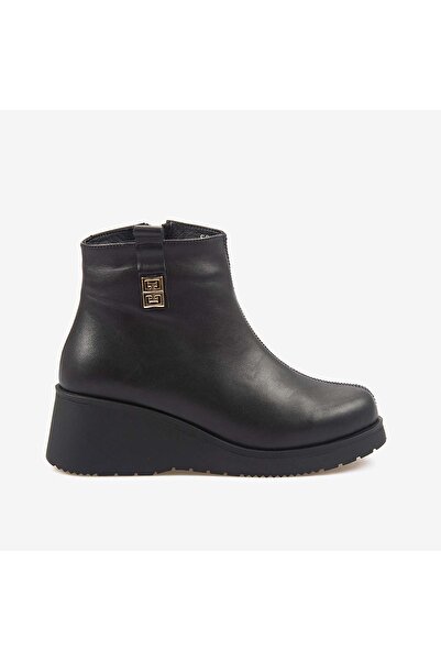 KEMAL TANCA Hakiki Deri Kadın Dolgu Topuk Bot 601377