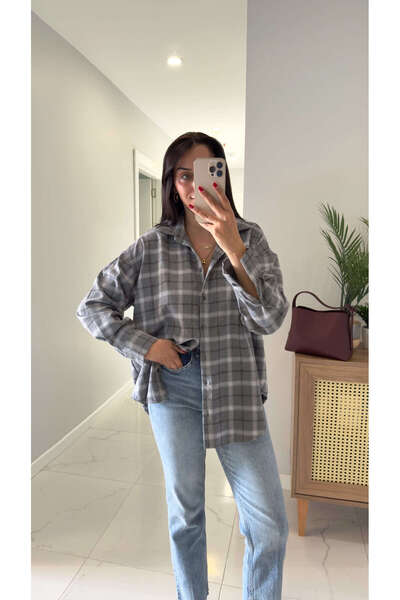 BİRCANÇİL Jonlas Сірий Екрю Екологічна сорочка