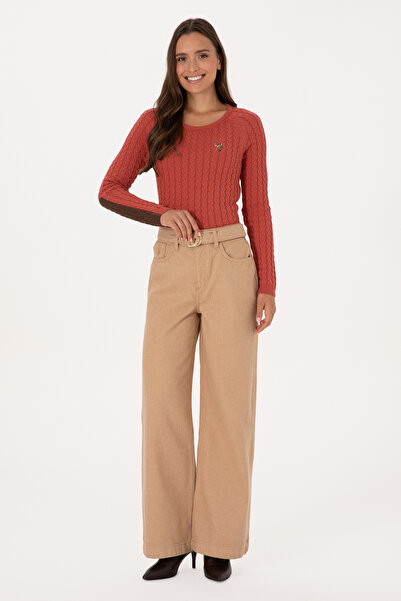 U.S. Polo Assn. Women's Camel Loose Fit Jean Pants 50308367-Dn0033