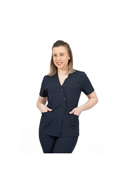 DEMOTEKS Bluza Medicala Kimono Elastan Pentru Femei, Uniforma Medicala, Culoa...