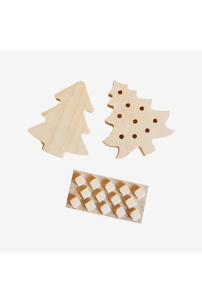 TUFETTO Wooden Printing Mold 3-Piece New Year Set