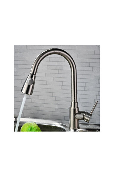 Trendy's Baterie bucatarie extractabila inox satinat