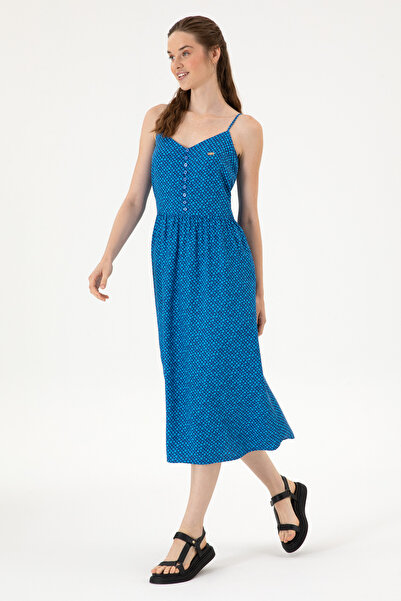 U.S. Polo Assn. Kadın Lacivert Dokuma Elbise 50306641-VR033