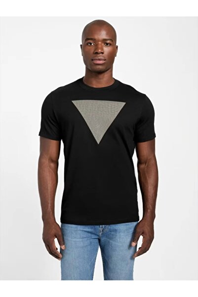 Guess Triangle Men's Black Regular Fit T-Shirt M5Bi04I3Z14-Jblk