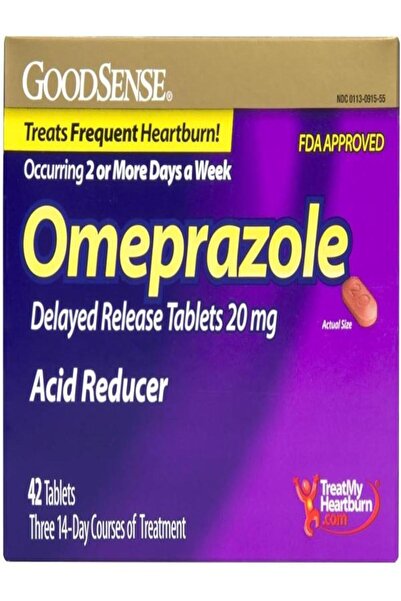 Good Sense أقراص جود سينس أوميبرازول ممتدة المفعول ٢٠ ملغ، مُخفِّض للحموضة، ي...