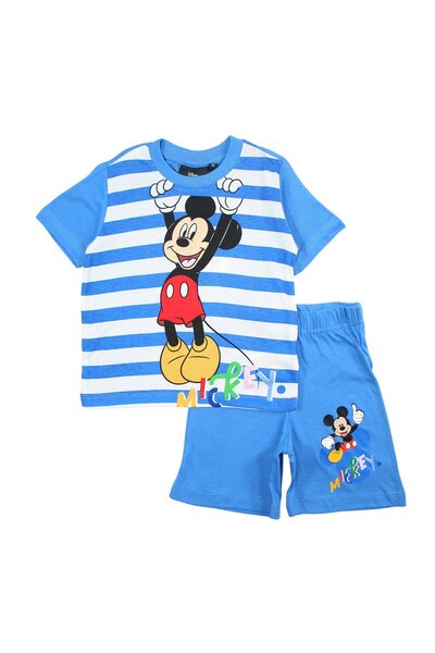 Mickey Mouse Children's pajamas with short sleeves, 100% cotton, multicolor, Force, Mickey Mouse, Disney