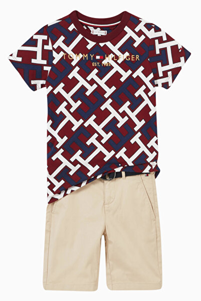 Tommy Hilfiger UNOSEX ORGANIC COTTON MONOGRAM LOGO BOY'S T-SHIRT FOR KİDS