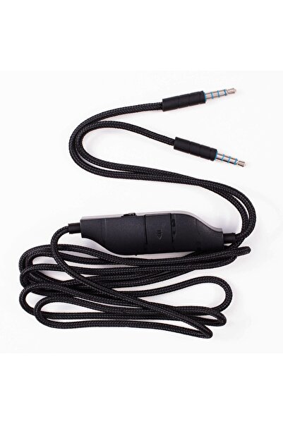 PadForce Cablu audio pentru căști Logitech A10, A30, A40, A50, mufă de 3,5 mm, control volum, lungime 1,50 m