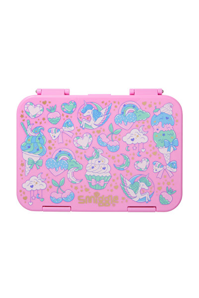 SMIGGLE حاوية طعام بغطاء صلب على شكل قلب يونيكورن