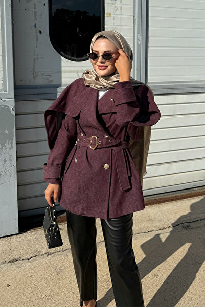 NAGE COLLECTION KADIN ŞIK YARASA KOLLU LUPİN KOT CEKET