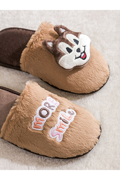 LC Waikiki Embroidered Plush Women's House Slippers