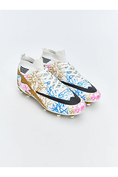 LC Waikiki Lcw Steps White Lace-Up Boys' Football Boots