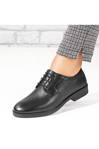 Modlet.ro Γυναικεία μαύρα casual παπούτσια από δέρμα MOD03647