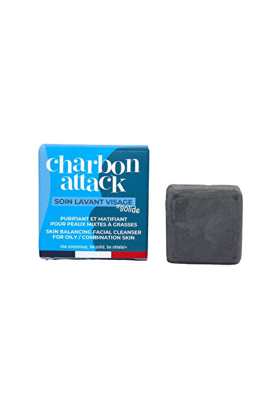 Lamazuna Cleanser facial solid Charbon Attack – pentru ten mixt/gras, cu cărb...