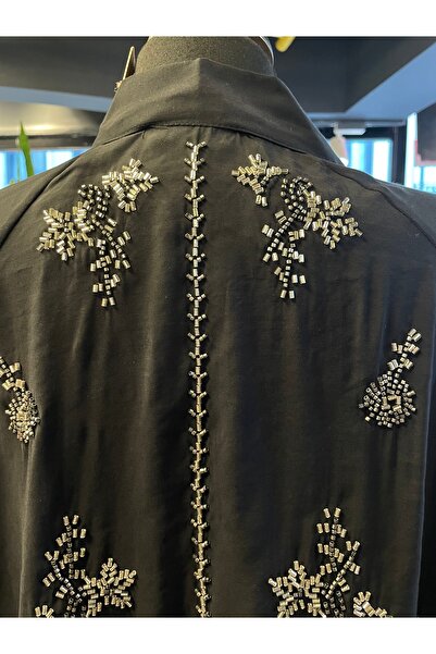 Forever Women's Stone Embroidered Long Sleeve Cotton Kimono