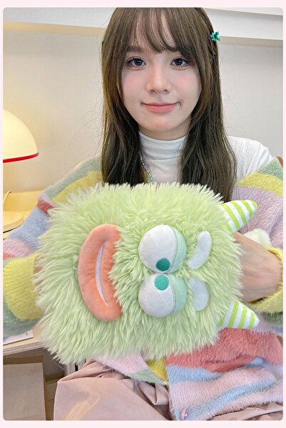 TAKIŞTIR Yeşil Renk Canavar Figürlü Peluş Sıcak Su Torbası