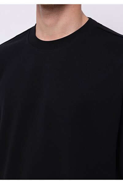 Colin's Ανδρικό μαύρο κοντομάνικο μπλουζάκι Oversize Fit με στρογγυλή λαιμόκοψη