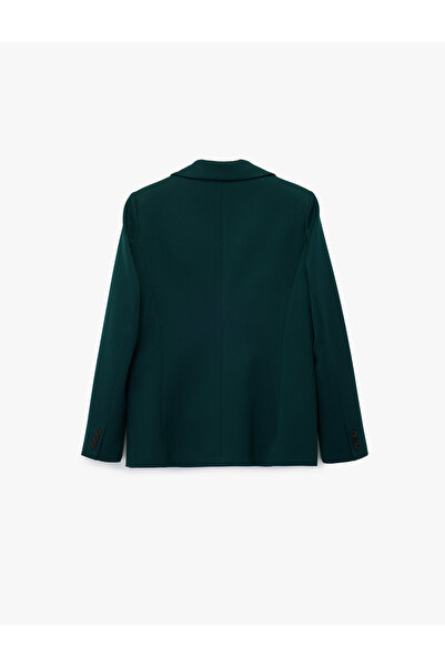 Koton Cepli Düğmeli Kruvaze Uzun Kollu Gabardin Kumaş Blazer Ceket