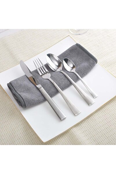 Danube Home Shams 24-Pc Stainless Steel Cutlery Set – Premium Forks, Knives & Spoons, Serves 6, Elegant Design