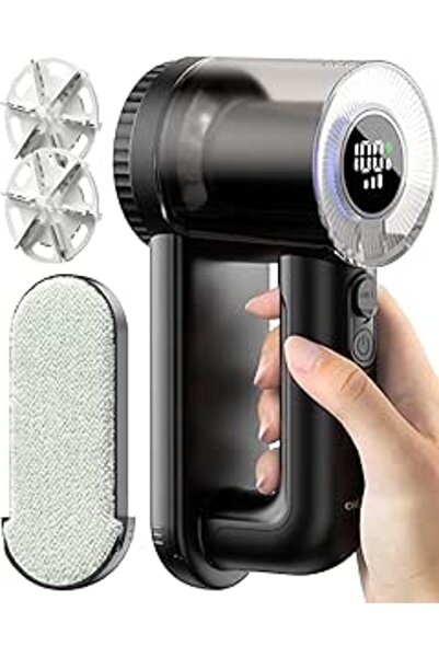 Generic Fabric Shaver Rechargeable, Electric Lint Remover Shaver with 3 Blades & Digital Display, Electric