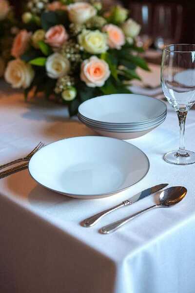 Luminarc Arcopal Zelie 6-Piece 20 cm Gilded White Deep Dinner Plate Set Gmş