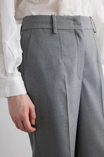 Gusto Boru Paça Kumaş Pantolon - Gri