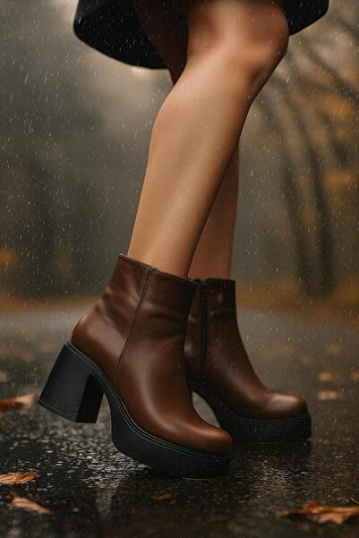 MODAONN أحذية نسائية بكعب عالي ومنصة سميكة