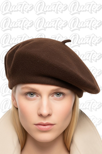 QUATEX Felt Fabric Painter Hat Beanie - Brown 100% Felt Fabric Unisex Model