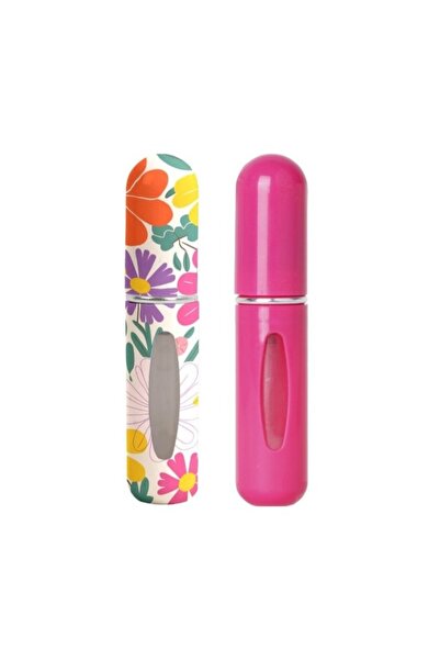 ECARLA Set de 2 atomizoare de parfum de călătorie, roz și floral, 2x 5 ml
