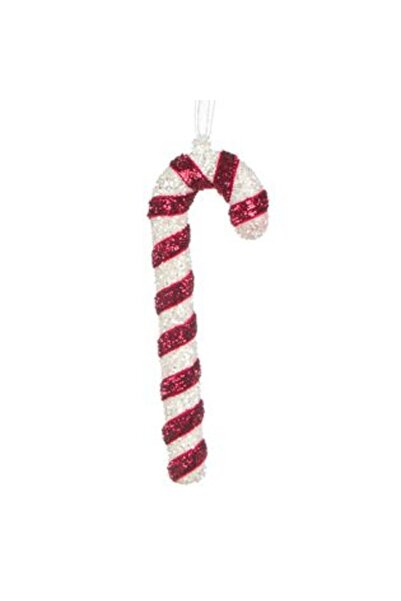 Jumbo Băț de spumă pentru decorațiuni de brad de Crăciun, panglică albă și ro...