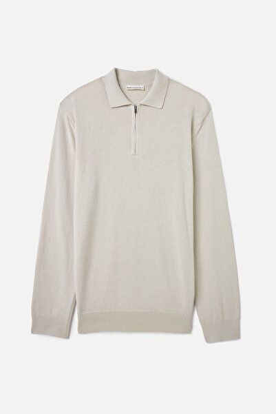 Mudo Zippered Polo Neck Knitwear Sweater