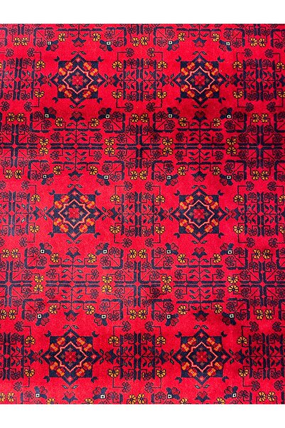 Afgan Halı El Dokuma Bilejik 100% Yün Halı Elsanat Eserı ile Harıka Yildiz Desenlı