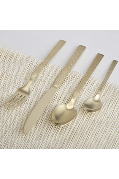 Danube Home Zeenah 24-Pc Stainless Steel Cutlery Set – Stylish Forks, Knives & Spoons, Durable for Home Use