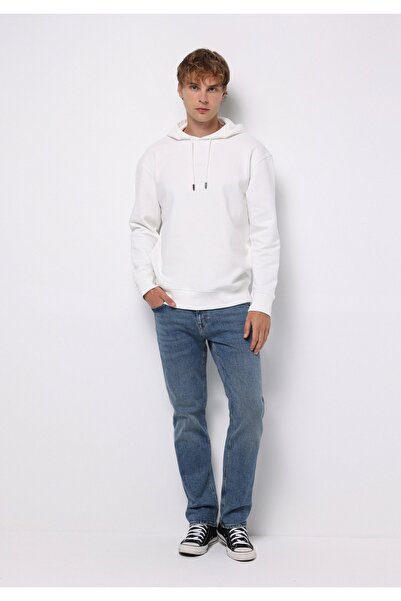 Colin's Comfort Fit Erkek Beyaz Sweatshirt