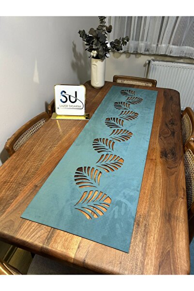 EHA LAZER Palm Leaf Pattern Runner