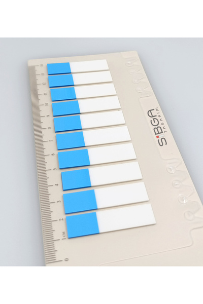 sibga tasarım ملصقات لاصقة شفافة زرقاء نصفية. علامة كتاب لاصقة 200 ورقة