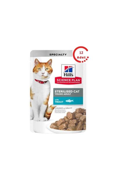 Hill's Hills Gravy Alabalıklı Kısırlaştırılmış Kedi Konservesi 85 Gr x 12 Adet