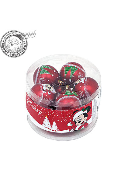 Mickey Mouse Set of 10 red Christmas 6cm balls