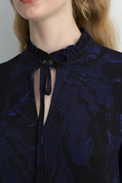 Gusto Блуза з візерунком з колекції Anka - синя