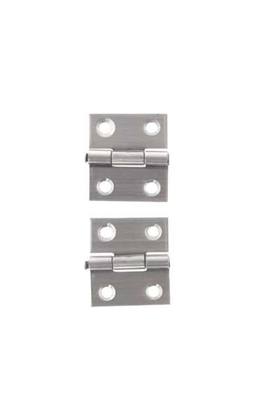 Benson Set of 2 stainless steel hinges 25 mm and 8 screws