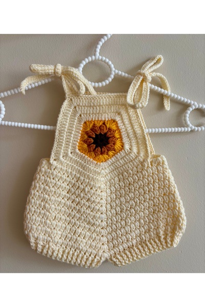 Hobihanem Tuhafiye Baby Handmade Knitted Jumpsuit