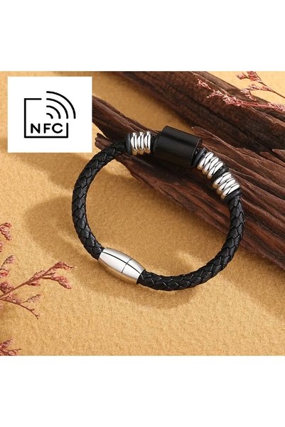 OEM Bratara piele cu cip NFC
