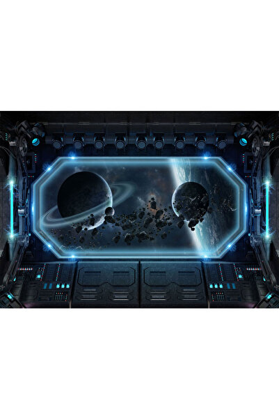 VIODESIGN Fototapet Copii, autoadeziv, Interior Nava Spatiala Planete , multi...