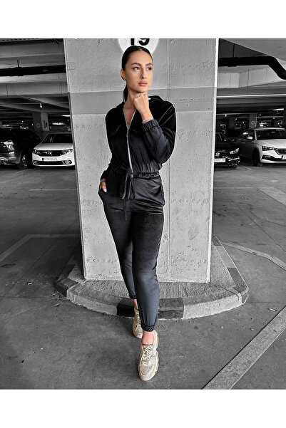 BiaBella Black velvet jumpsuit