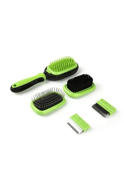 SHAW Perie multifuncțională 5 în 1 pentru câini și pisici, verde