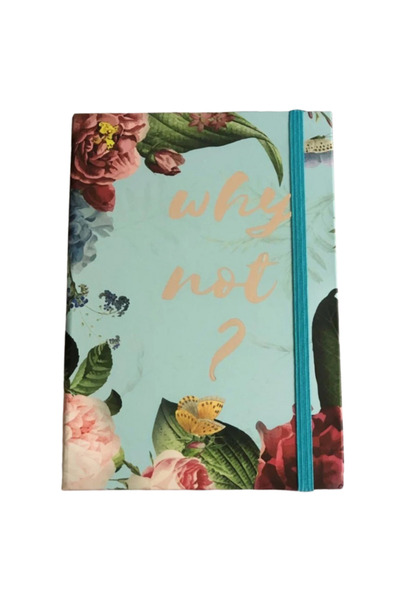 Dörtel Tedarik "Защо не?" Дизайн с флорални мотиви Обикновена тетрадка Картонена корица 60 листа