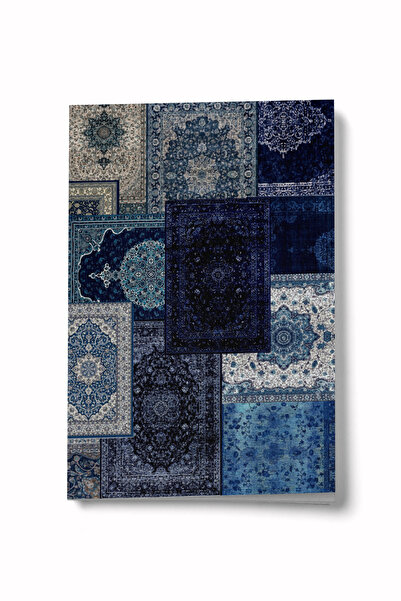 Bi Dünya Haber Ethnic Collage Series 1 - Blue Mini Notebook