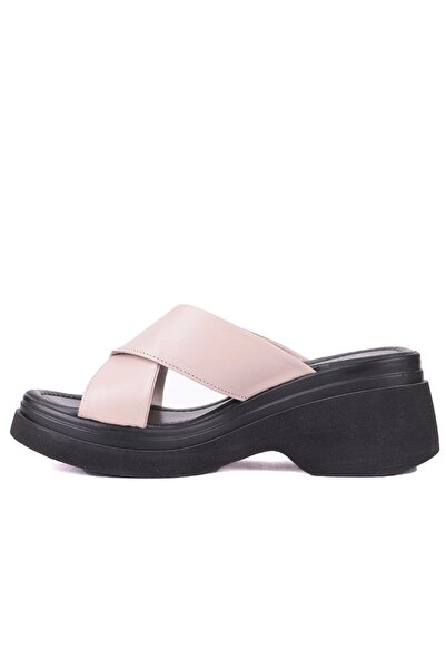 SailLakers - Skin Color Genuine Leather Women's Slippers 26125by22964013