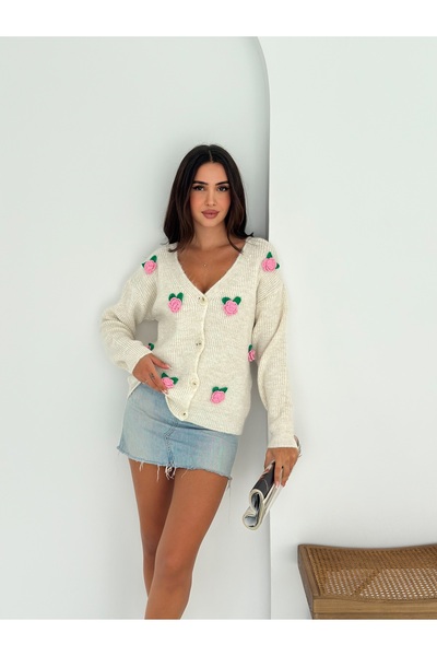 b buhari bykoc BAYANTREND CARDIGAN TRICOTAT STILAT CU BRODAT